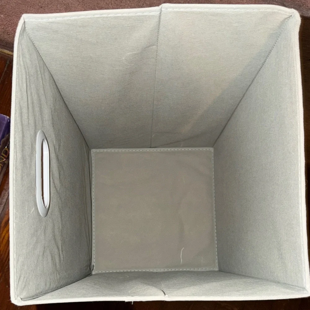 Gray Clothes Bin with Handle